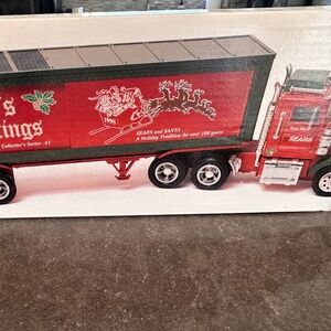 Vintage 1998 Sears Season’s Greetings 18 wheel toy truck.